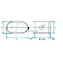 ALDES Registre dSupéquilibrage oblong galvanisé RGO - L 880mm x H 215mm