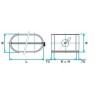 ALDES Registre dSupéquilibrage oblong galvanisé RGO - L 620mm x H 320mm