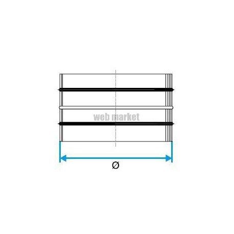 ALDES Raccord mâle galvanisé à joint - Diamètre 250 mm
