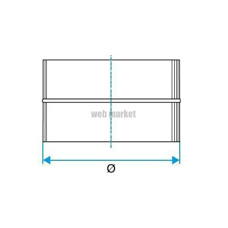 ALDES Raccord mâle galva - Diamètre 560 mm