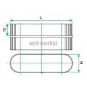 ALDES Raccord mâle oblong galvanisé RMO - L 475mm x H 165mm