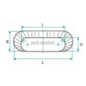 ALDES Réduction oblongue tangentielle sur plat galvanisé ROTP- L545 x H165/l450 x h100