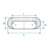 ALDES Réduction oblongue tangentielle sur plat galvanisé ROTP- L545 x H165/l450 x h100