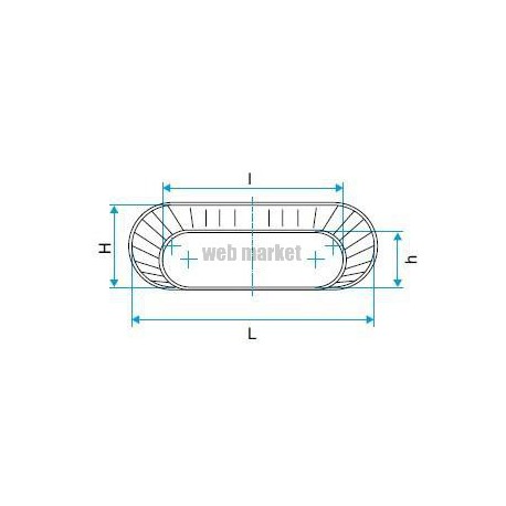 ALDES Réduction oblongue tangentielle sur plat galvanisé ROTP- L515 x H215/l700 x h165