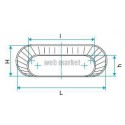 ALDES Réduction oblongue tangentielle sur plat galvanisé ROTP- L975 x H265/l515 x h215