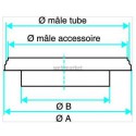 ALDES Réduction plate concentrique galvanisé RPC - Diamètre 560/400