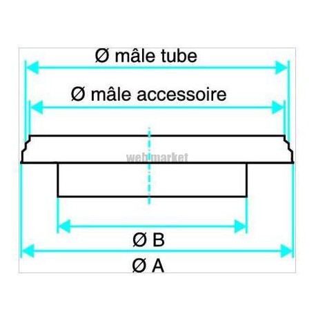ALDES Réduction plate concentrique galvanisé RPC - Diamètre 560/355