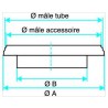 ALDES Réduction plate concentrique galvanisé RPC - Diamètre 560/355