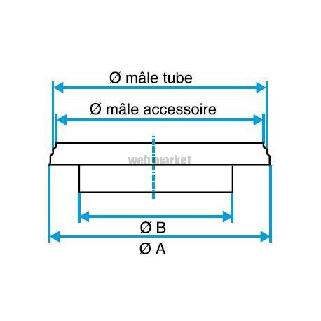ALDES Réduction plate concentrique galvanisé RPC - Diamètre 355/250