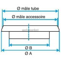 ALDES Réduction plate concentrique galvanisé RPC - Diamètre 710/500