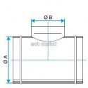 ALDES Té Equerre aluminium : TE 90° - Diamètre 500/315
