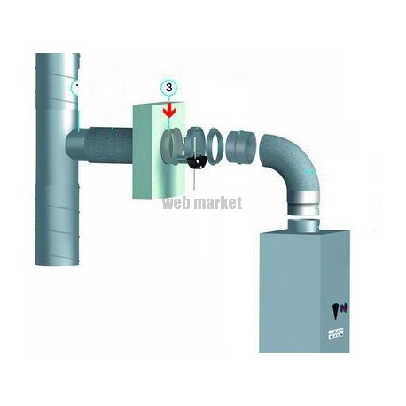 ALDES Manchette adaptation pour bouche autoréglable gaz BAZ D100 mm