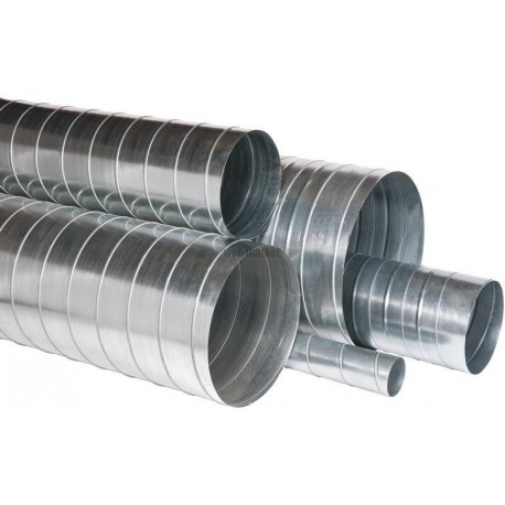 ALDES Barre standard galva de 3 mètres et de diamètre 125 mm