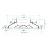 ALDES Diffuseur soufflage réglable carré à tôle perforée ouvrante SC310R D250 500x500