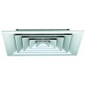 ALDES Diffuseur carré fixe 4 voies acier blanc plafond SF 704 375x375mm