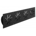 ALDES Diffuseur pour contremarche à jet hélicoïdal 24 fentes en acier noir 210x210