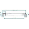 ALDES Grille simple déflexion de reprise en alu AC 101 fixation par clips 250x100