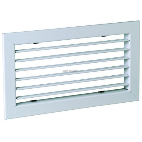 ALDES Grille simple déflexion de reprise en acier SC 101 fixation par clips 400x200