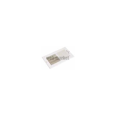 ALDES Grille murale soufflage acier blanc avec registre intégré SR 356 203x102 mm