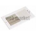 ALDES Grille murale soufflage acier blanc avec registre intégré SR 356 203x102 mm