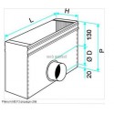 ALDES Plénum en acier pour grille avec piquage sur le côté ME F3 300x100 D160