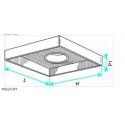 ALDES Plénum RT F0 avec piquage sur le dessus D400 pour diffuseur SF/AF704 600x600 mm