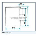 ALDES Plénum RE F0 avec piquage sur le côté D400 pour diffuseur SF/AF704 600x600 mm