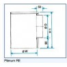 ALDES Plénum RE F0 avec piquage sur le côté D400 pour diffuseur SF/AF704 600x600 mm