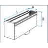 ALDES Plénum en acier pour grille avec piquage sur lSuparrière MT F3 500x100 D125