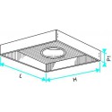 ALDES Plénum RT F0 avec piquage sur le dessus D250 pour diffuseur SF/AF704 300x300 mm
