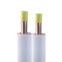 COURONNE TUBE CUIVRE 1/4-1/2 ISOLE PE BLANC M1 25M