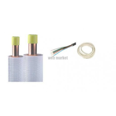 KIT INSTALLATION COMPLET CUIVRE 1/4-3/8 ISOLE M1 LONG(M): 10