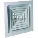 ALDES Diffuseur fixe et plenum pour dalle plafond 600x600 acier blanc SF704R TP D160