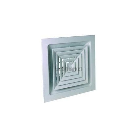 ALDES Diffuseur fixe et plenum pour dalle plafond 600x600 acier blanc SF704R TP D250