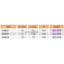 Sah 8 (par 4) - jeu supports antivibratiles