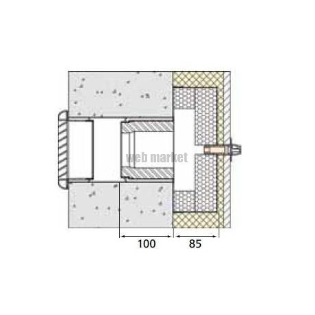 Scd n hy - kit silencieux en traversee de mur pour entrée d'air hygroréglable
