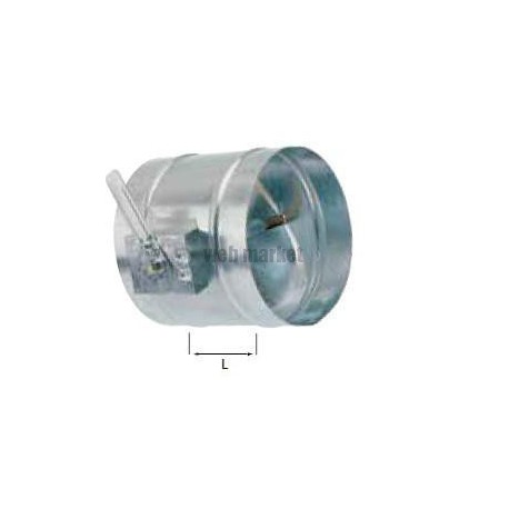 Rr 400 e - registre de reglage galvanise etanche commande manuelle diametre 400