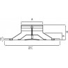 Dac-fp 675/160 - diffuseur regl.alu d160 pour fx plaf.67