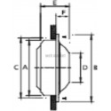 Bah-t 160 a - bude d160 alu gris vis appar