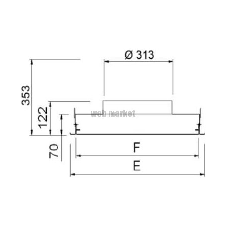 Next-klin 675 blanc - diffuseur souf. 675x675 buses abs bl