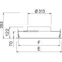 Next-klin 675 blanc - diffuseur souf. 675x675 buses abs bl