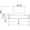 Next-klin 675 blanc - diffuseur souf. 675x675 buses abs bl