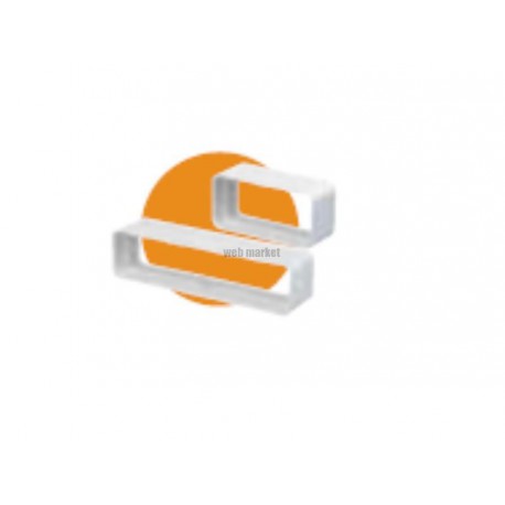 Rd 55 x 110 - raccord droit rectangulaire plastique rigide section 55 x 110