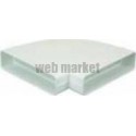Ch 55 x 220 - coude horizontal 90° rectangulaire plastique rigide section 55x220