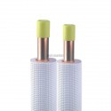 COURONNE TUBE CUIVRE 1/4-5/8 ISOLE PE BLANC 20M