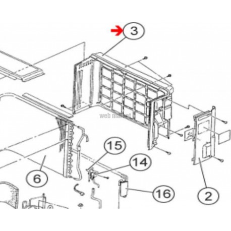 Façade arrière - Pièce de rechange origine fabricant