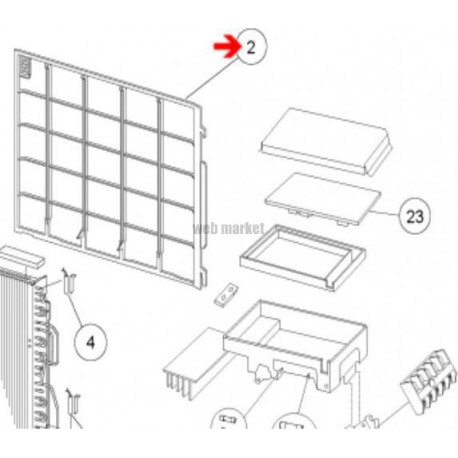 Grille de protection - Pièce de rechange origine fabricant