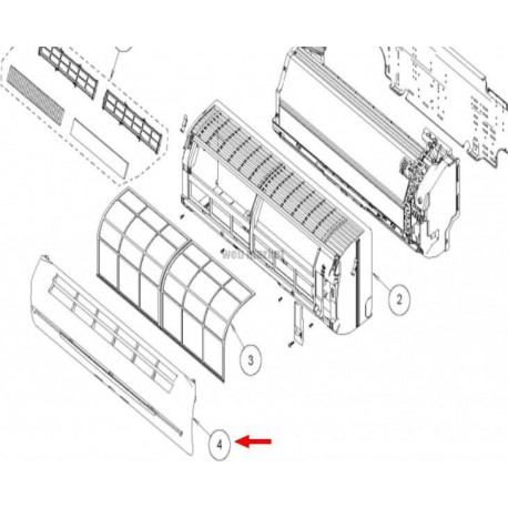 Façade avant - Pièce de rechange origine fabricant