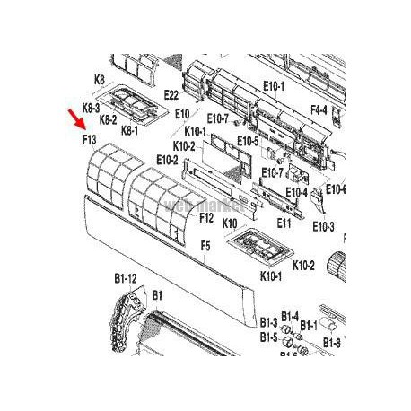 FILTRE A AIR GAUCHE FTXR40E-Daikin