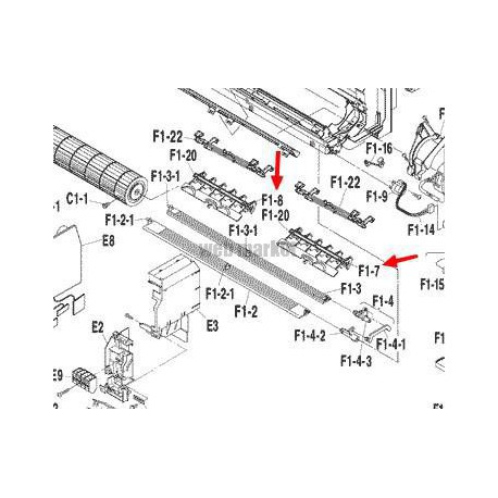 VOLET SOUFFLAGE VERTICAL 2P097716-1-Daikin